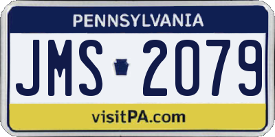 PA license plate JMS2079