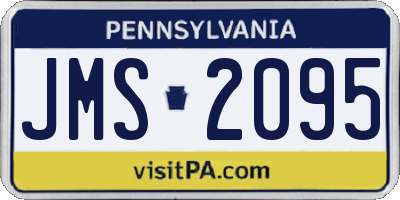 PA license plate JMS2095