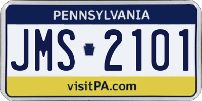 PA license plate JMS2101