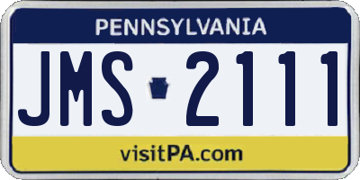 PA license plate JMS2111