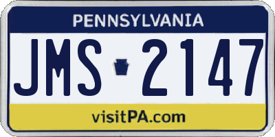 PA license plate JMS2147