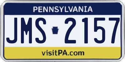PA license plate JMS2157