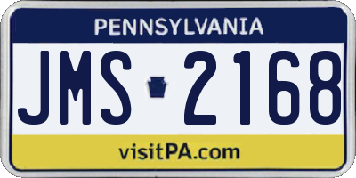 PA license plate JMS2168