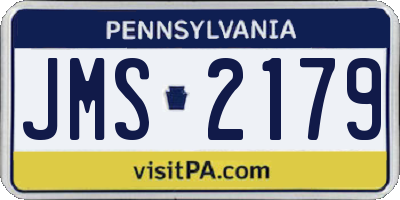 PA license plate JMS2179