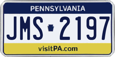 PA license plate JMS2197