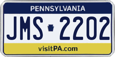 PA license plate JMS2202