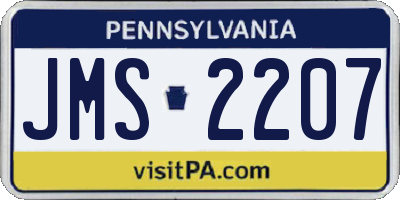 PA license plate JMS2207