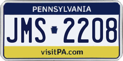 PA license plate JMS2208