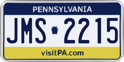 PA license plate JMS2215