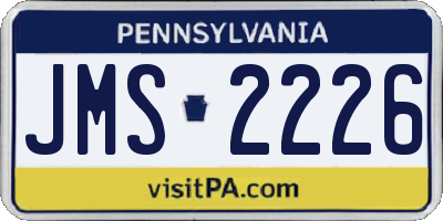 PA license plate JMS2226