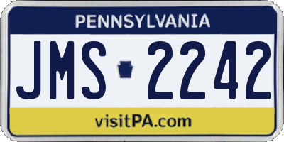PA license plate JMS2242