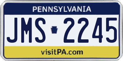 PA license plate JMS2245