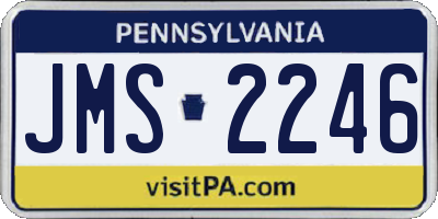 PA license plate JMS2246