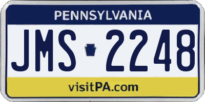 PA license plate JMS2248