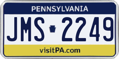 PA license plate JMS2249