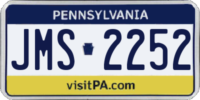 PA license plate JMS2252