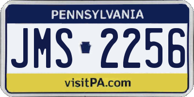 PA license plate JMS2256