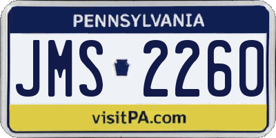 PA license plate JMS2260