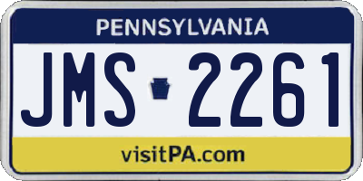 PA license plate JMS2261