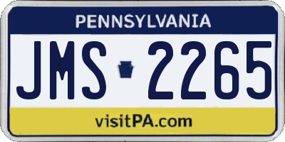 PA license plate JMS2265