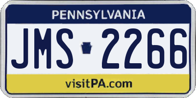 PA license plate JMS2266