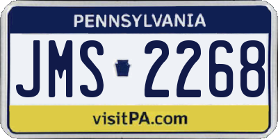 PA license plate JMS2268