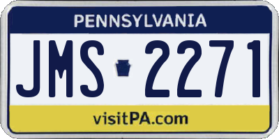 PA license plate JMS2271