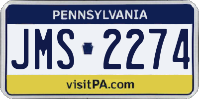 PA license plate JMS2274