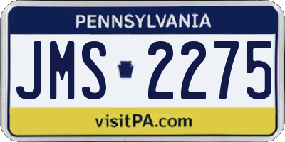 PA license plate JMS2275