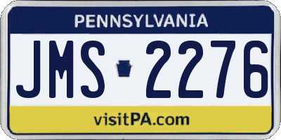 PA license plate JMS2276