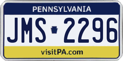 PA license plate JMS2296