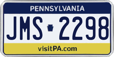 PA license plate JMS2298