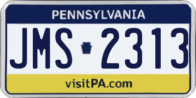 PA license plate JMS2313