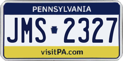 PA license plate JMS2327