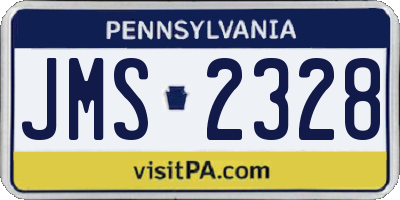 PA license plate JMS2328