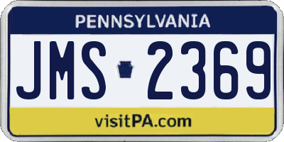 PA license plate JMS2369