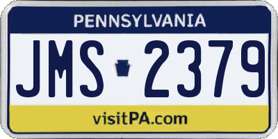 PA license plate JMS2379