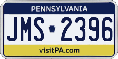 PA license plate JMS2396