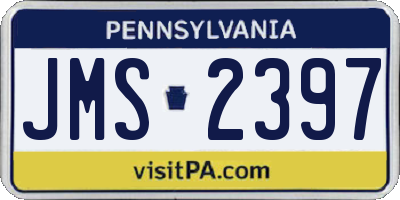 PA license plate JMS2397