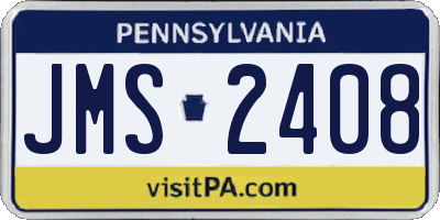 PA license plate JMS2408