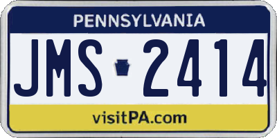 PA license plate JMS2414