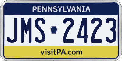 PA license plate JMS2423