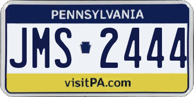 PA license plate JMS2444