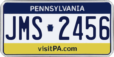 PA license plate JMS2456