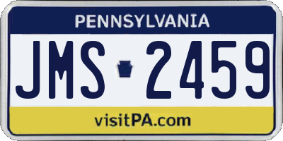 PA license plate JMS2459