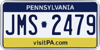 PA license plate JMS2479
