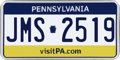 PA license plate JMS2519