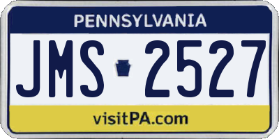 PA license plate JMS2527