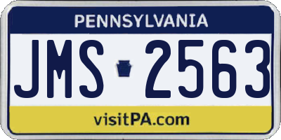 PA license plate JMS2563