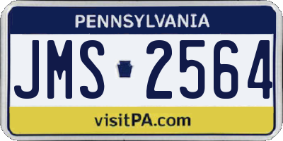 PA license plate JMS2564